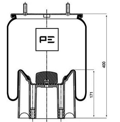 PE AUTOMOTIVE Metallipalje, ilmajousitus 084.105-72A